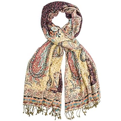 Bohomonde, Hana Reversible Cashmere Silk Pashmina Scarf, hand made in Nepal Bohomonde, Hana Reversible Cashmere Silk Pashmina Scarf, hand made in Nepal