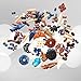 124 Bone Pendants & Bone Beads for Jewelry Making, Natural Ox Buffalo Bone African Beads, Hand Carved Bulk Beads Bead Assortment, Large Beads for Native American & Indian Projects (Set-1)