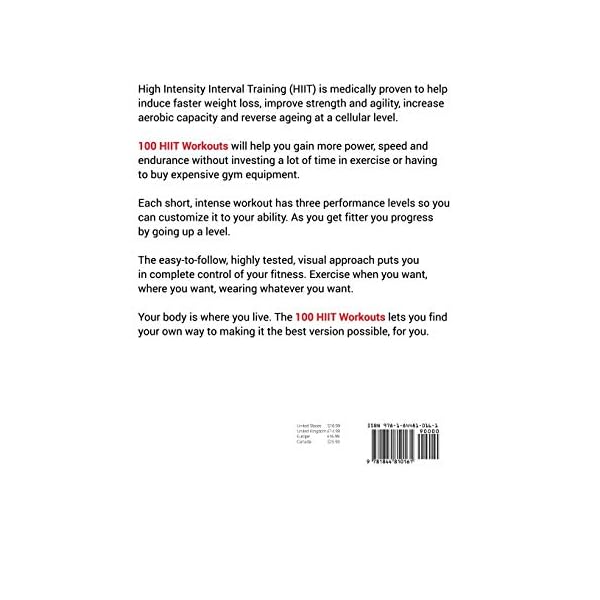 100 HIIT Workouts: Visual easy-to-follow routines for all fitness levels