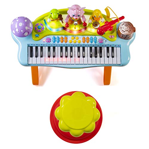 Prextex Kids Piano Record, Playback, Synthesizer, Stool Kids