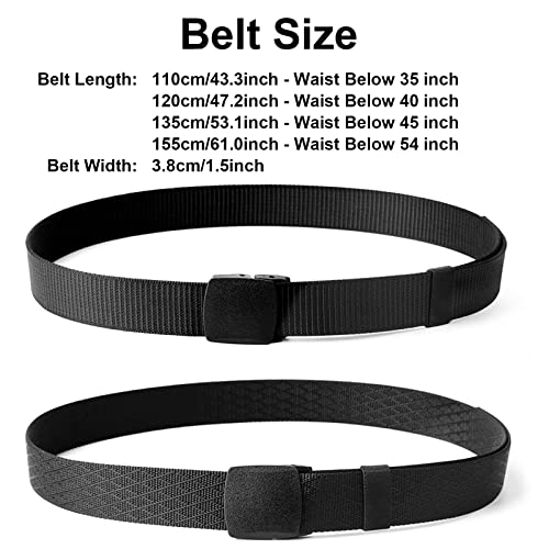 JASGOOD Nylon Military Tactical Men Belt 2 Pack bing Canvas Outdoor