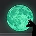 Creative 30cm Luminous Moon Skin Wall Sticker Decorative Glow in the Dark, Decor Removable Art Mural Baby Nursery Room