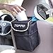 Tchipie Car Trash Can Garbage Bin, Vehicle Trash Bag Hanging, Auto Trash Container Trashcan, Truck Trash Can with Lid and Storage Pockets 1.24 Gallons- Waterproof, Removable and Washable Liner