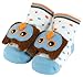 Stephan Baby Non-Skid Rattle Socks, Mr. Hooty Owl, 6-12 Months