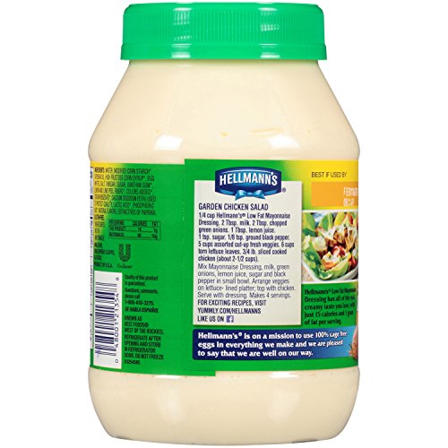 Hellmann's Mayonnaise Dressing Low Fat 30 oz Food, Beverages Tobacco