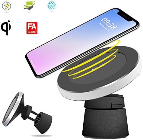Wireless Charger Car Mount, Fast Wireless Charging Car Mount Phone Holder Air Vent or Dashboard for Samsung Galaxy Note 8 S8 S8 Plus S7 Edge S7 S6 Edge Plus Note 5 Apple iPhone X iPhone 8 / 8