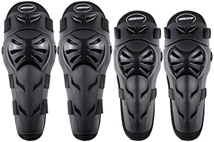 BARHAR 2 Pair of Adults Fashion Knee Shin Armor Protect Guard Pads Accessories with Plastic Cement Hook