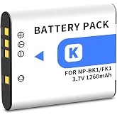 DFTIM NP-BK1 NP-FK1 Battery Compatible for Sony Cybershot DSC-W180 DSC-W190 | DSC-W370, DSC-S750, DSC-S780, DSC-S950, DSC-S980, MHS-CM1 HD, MHS-PM1, MHS-PM5, MHS-CM5 Upgrade Capacity 3.6V 1260mah