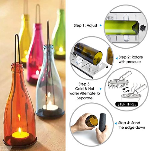 Glass Bottle Cutter，Adjust full sized Bottle Cutter DIY Cutting Machine Wine Bottles and Beer Bottles Cutting Tool (Advanced) - Thumbnail 5
