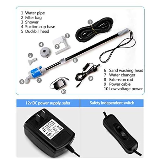 Boxtech Aquarium Gravel Cleaner Electric Automatic Vacuum Water