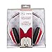 eKids Minnie Mouse Kids Headphones with Microphone,Adjustable Headband,Stereo Sound, 3.5mm Jack,Wired Headphones for Kids,Tangle-Free,Volume Control,Foldable,Headphones on Ear,School Home,Travel