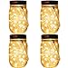 Hanging Solar Fariy Jar Lights,6 Pack Large Size Glass Mason Jar Solar Powered 30 LED String Fairy Firefly Lantern Lights for Outdoor Patio Garden Yard Fence Wedding Table Decoration Lights
