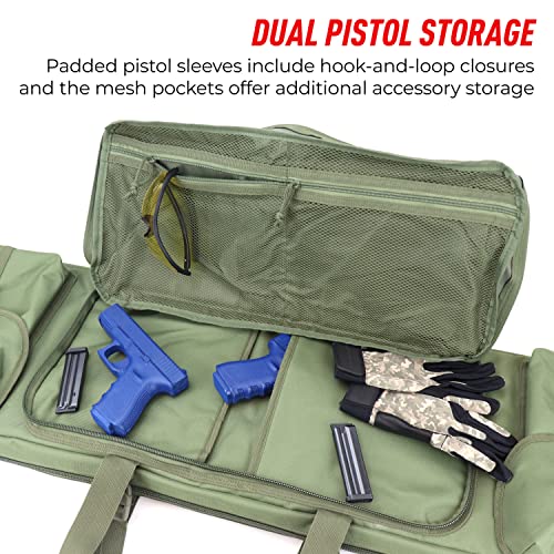 OSAGE RIVER Tactical Double Rifle Case with Pistol Storage, Tactical