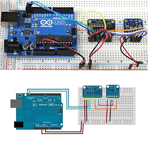 KeeYees 2 Pack 16 Bit 4 Channel I2C IIC Analog-to-Digital ADC Converter High Precision ADS1115 PGA ADC Converter Development Board for Arduino Raspberry Pi