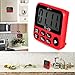 Kitchen Timer, Digital Kitchen Timers Loud Magnetic Clock Countdown Count Up Multiple Function Red