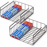 2 Pack - SimpleHouseware Under Shelf Basket, Bronze