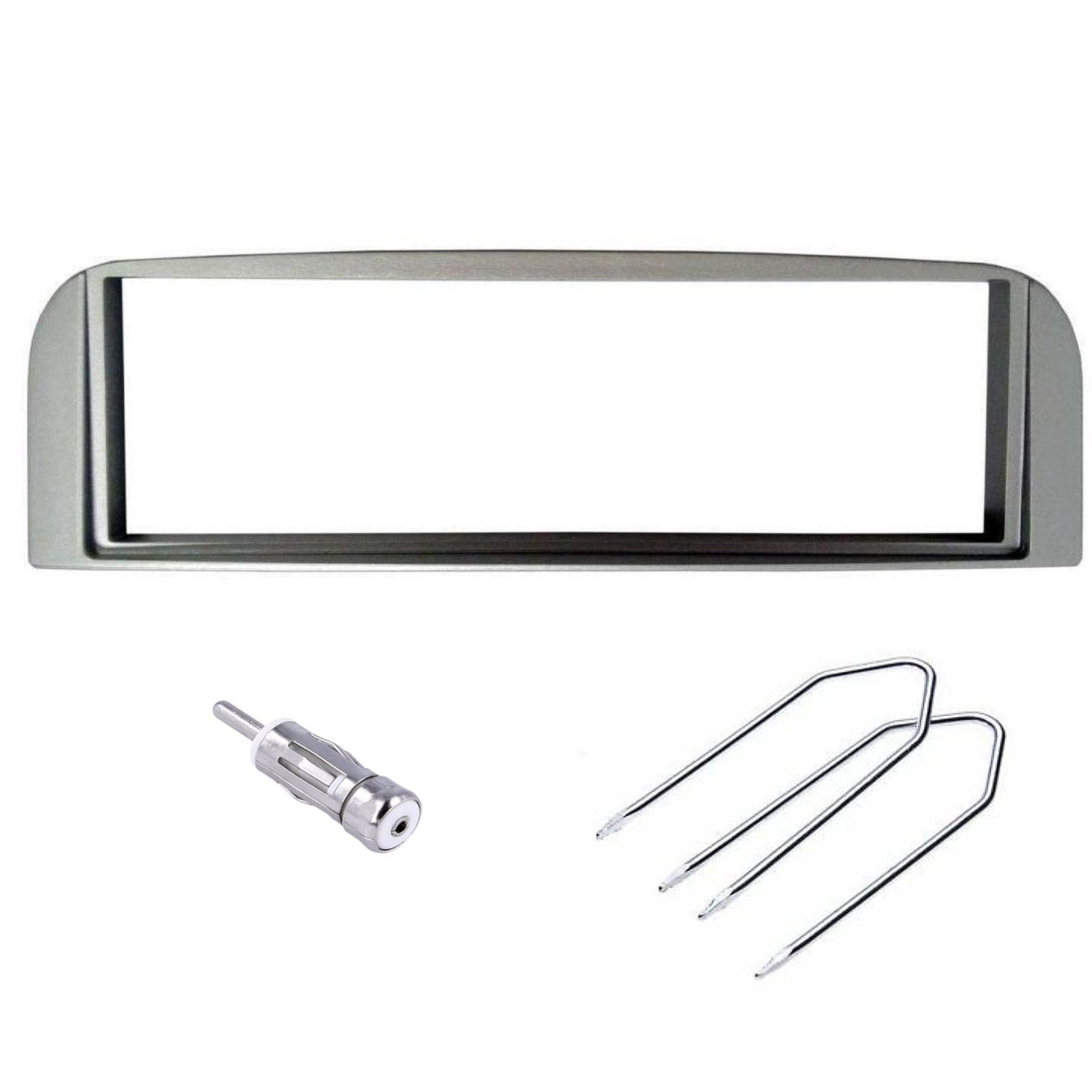 Sound-way Single DIN Car Radio Installation Kit, 1 DIN Front Panel Frame, Facia Adaptor, Antenna Adapter, Release keys, compatible with Alfa Romeo 147 / Alfa GT