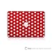 TOP CASE - Polka Dot Design Rubberized Hard Case Compatible Older Generation MacBook Air 13