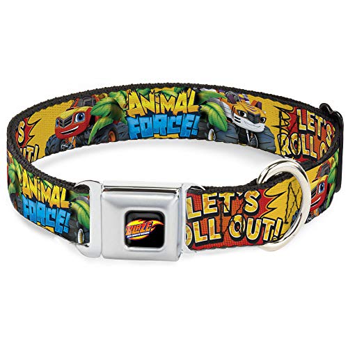 Dog Collar Seatbelt Buckle Blaze Stripes Animal Force Lets Roll Out Yellows Red…