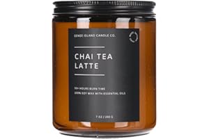 SENSE ISLAND Chai Tea Latte Scented Fall Candle 100% Soy Wax 50+ Hrs Burn Time Highly Scented Aesthetic Candle Gifts for Women and Men