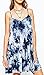 Difyou Women's Tie Dye Backless Club Spaghetti Strap Dress Blue