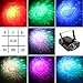 GlowGeek Led party 7 colors lights Projector Strobe Lights Disco Party Halloween Christmas Festival Lighting Light 9-watt Ocean Moving Special Effect with Remote(Matte Black)