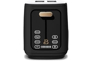 DCLINA Beautiful 2 Slice Touchscreen Toaster, Oyster Gray by Drew Barrymore (black)