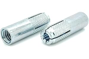 (14 Pack) 3/8"-16 Premium Stainless Steel Drop in Anchors, Knurled Drop-in-Anchor for Solid Concrete, Accommodates handrails,