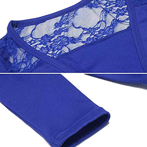 image for GHrcvdhw Women's Stylish Sexy Long Sleeve Solid Coat Lace Hollow Out C