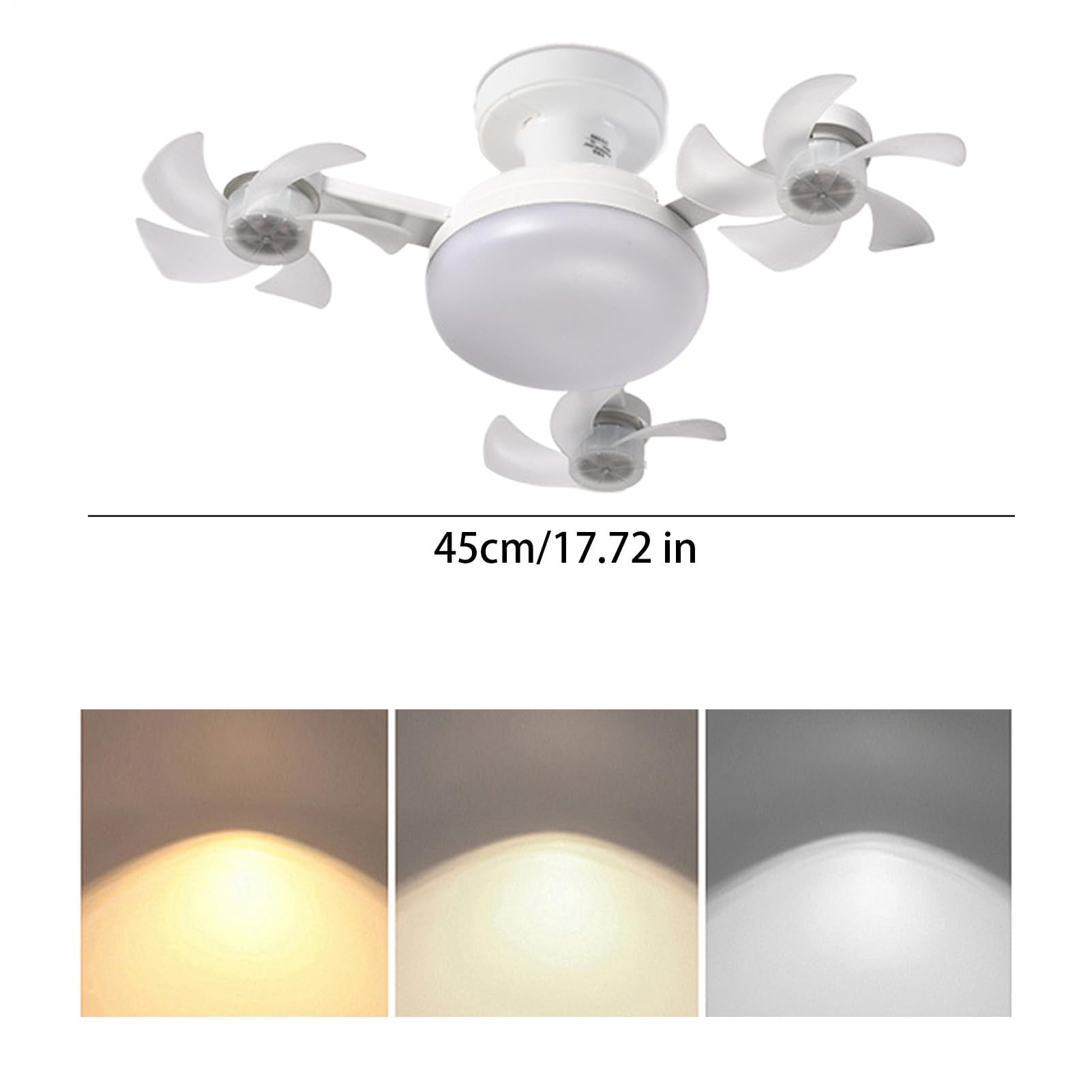 Wpsagek Deckenventilator Mit Licht Und Fernbedienung - Flachbau Deckenventilator Mit E27 Fassung,Dimmbare Beleuchtung Und Fernbedienung Kühlung Für Wohnzimmer