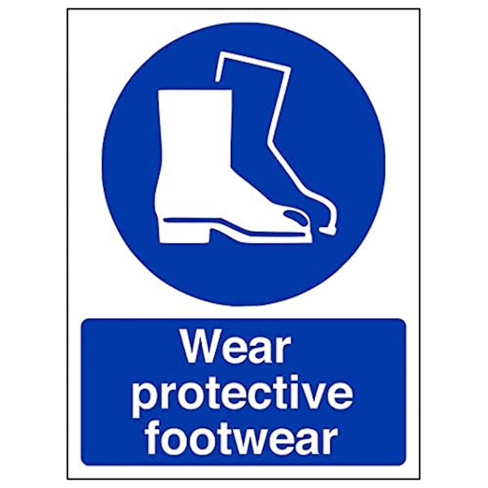 V Safety Eco Friendly Mandatory PPE - Wear Protective Footwear - 150 X 200mm — image 1