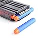 Bullet Clips, Yamix 4 Pack 12-Darts Quick Reload Clips Magazine Clips for nerf n strike elite blaster - Transparent Black