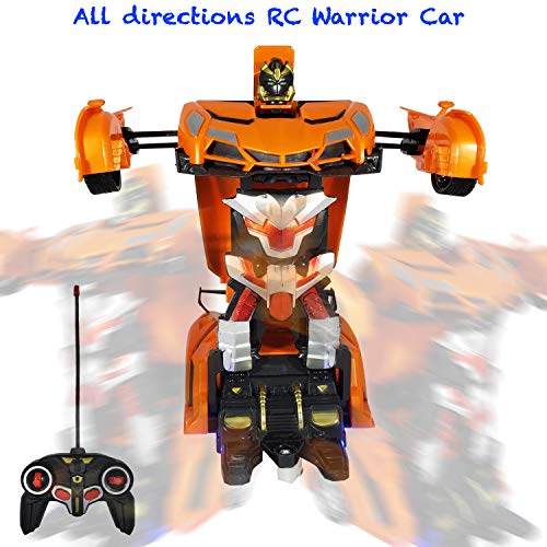 ANJ Kids New Holiday Toy - 2 in 1 Transforming Toy and Remote Control Car for Boys and Girls | Full RC Car Function and Flashing Lights - Perfect Remote Control Toy for Kids - Thumbnail 3