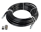 Sewer Jetter Kit Hose & 2 Nozzles 1/4" x 200' Thermoplastic 4000 PSI & 5.5 Orifice Button Nose & Rotating Nozzles