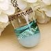 SeaISee Ocean Sea Current Bottle Starfish Shell Glass Cover Pendant Necklace