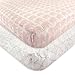Hudson Baby Unisex Baby Cotton Fitted Crib Sheet, Elephant, One Size