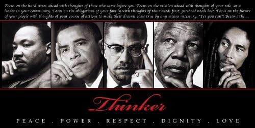The Thinker II by Design Max Art Print Poster 36×18 King Obama Malcom X Mandela Marley The Thinker II by Design Max Art Print Poster 36×18 King Obama Malcom X Mandela Marley