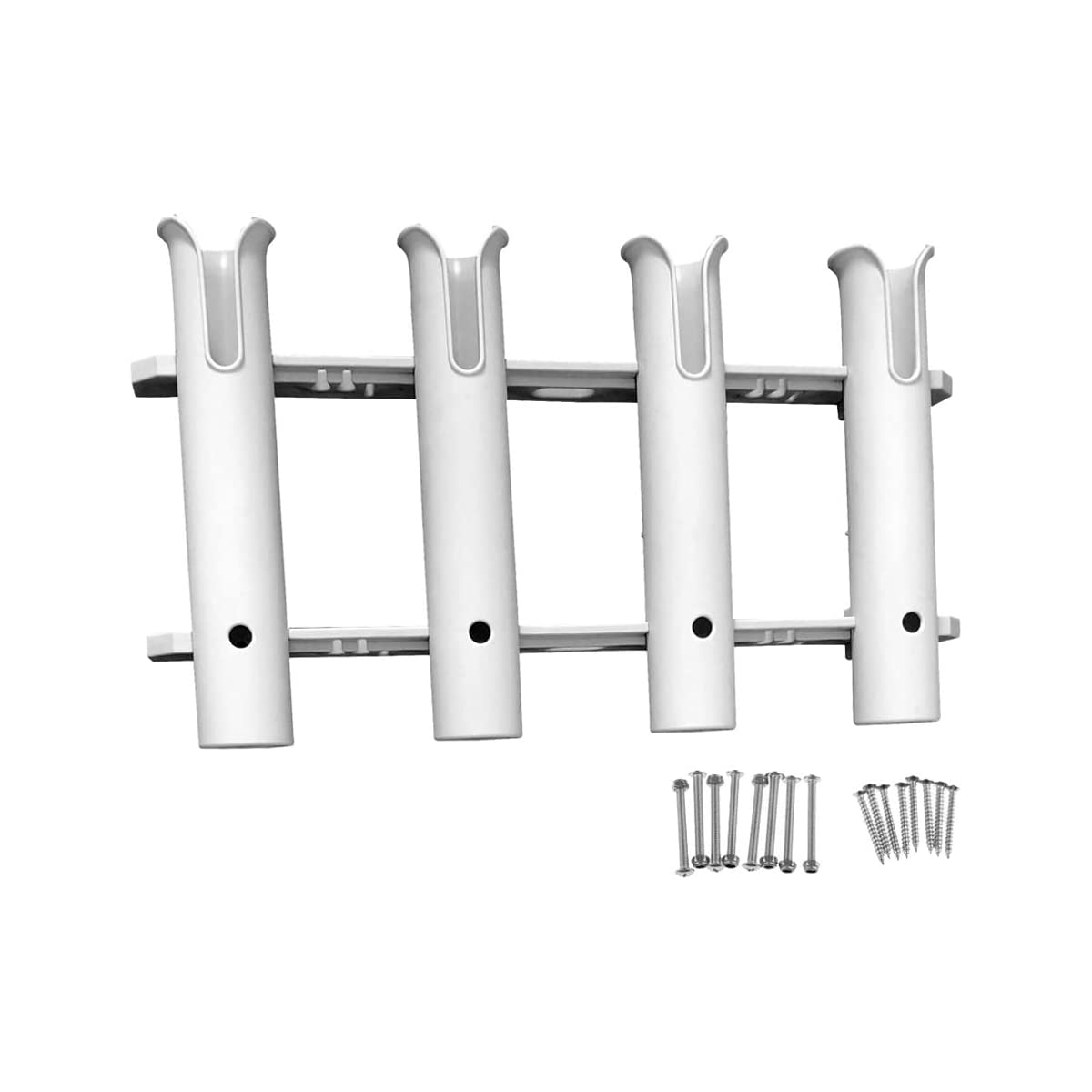 ZONADAH Plastic Dual 4-ROD Rack Vertical Holder Organiser - Boat Kayak Canoe Fishing Rod Storage Lure