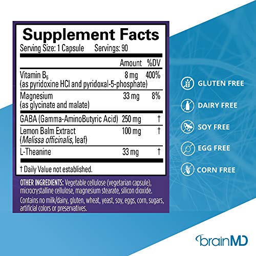 Dr. Amen brainMD GABA Calming Support 90 Capsules Stress & Anxiety