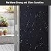 Mikomer Total Blackout Window Film,100% Light Blocking Privacy Glass Door Film Etched Flowers,Room Darkening Window Cling,No Glue/Heat Control/Anti UV for Day Sleep & High Privacy,17.5In. by 78.7In.