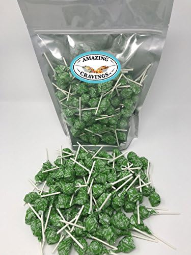 Dum Dums Sour Apple Lollipops - Dum Dum Sour Apple, Green Lollipop Suckers, 2 Pound Bag by Amazing Cravings