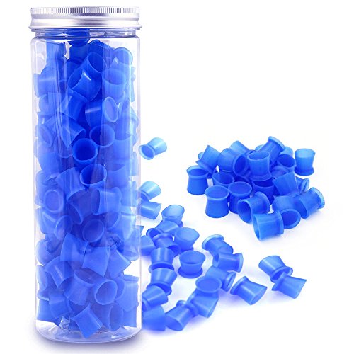 Tattoo Ink Caps Cups - 130Pcs/box blue Tattoo Ink Cups With Base,Tattoo Kits,Tattoo Supplies Tattoo Ink Caps for Tattooing Tattoo Ink Cups Disposable Small Pigment Cups(#13 Medium) - Thumbnail 7