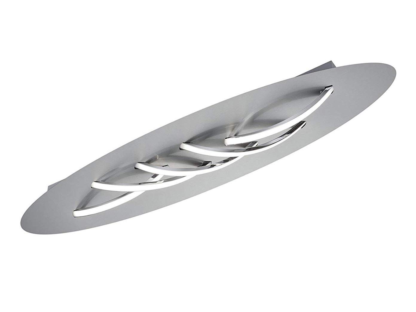 Trio Leuchten 677010507 Dolphin A+ LED Ceiling Light, Metal, 5 x 3.6 Watt, Integrated, Nickel Matte, Switch Dimmer, 20 x 85 x 8.5 cm