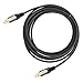 CableCreation Digital Optical Audio Cable15FT, Toslink Male SPDIF Cable with Nylon Braided Fiber Optic Cord for Home Theater, Sound Bar, TV, PS4, Xbox, VD/CD & More.Black & Silver