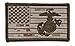 Superimposed Marine Corps EGA / USA Flag 2x3.5 Military Patch / Morale Patch (Desert Digital Marpat)