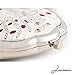 Vintage Silver Compact Mirror Round Purse Folding Women's Makeup Mirror – Unique Retro Swan Design, Double-Sided with Magnifying & Regular Mirror, Elegant & Chic Antique Pocket Mirror, Wedding Gift