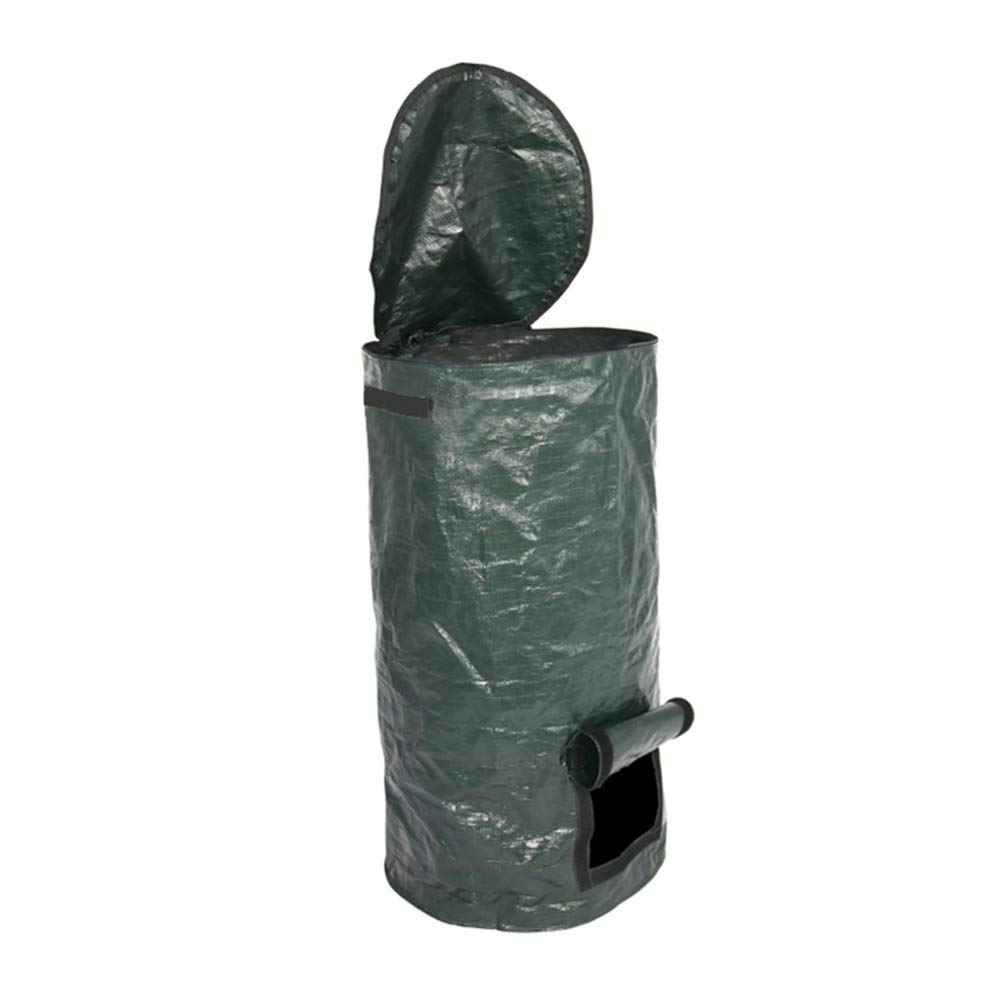 15 Gallons Environmental Compost Bag Garden Waste Bin Homemade Organic Ferment PE Compost Bag Planter Kitchen Organic Waste Disposal Compost Bag 35x60CM