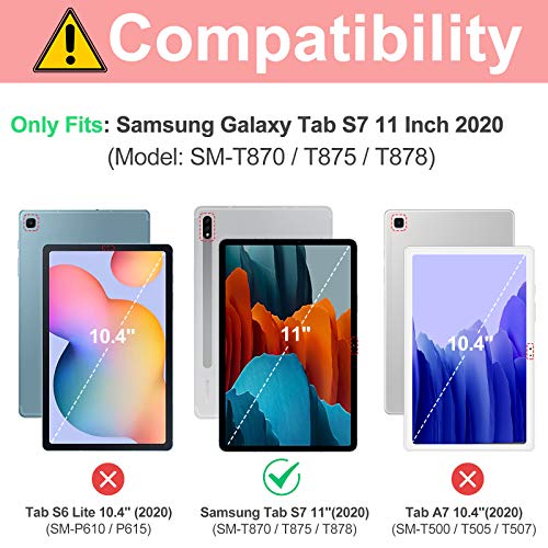 ایگرد | قیمت و خرید Samsung Galaxy S7 Case with Keyboard, Keyboard Case for Samsung  Galaxy Tab S7 11'' 2020 (Model SM-T870/T875/T878), 7-Color Backlight, Slim  Lightweight Stand Cover with Bluetooth Keyboard, Rose-Gold