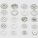 LolliBeads (TM) Antiqued Silver Skeleton Steampunk Watch Gear Cog Wheel Sets Tibetan Silver (40 Pcs)