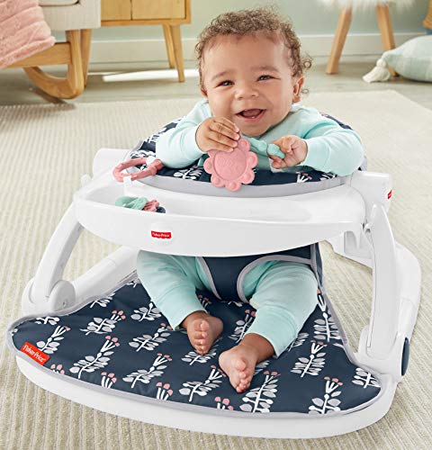 Fisher-Price-Sit-Me-Up-Floor-Seat-with-Tray-Navy-Garden-Infant-Chair